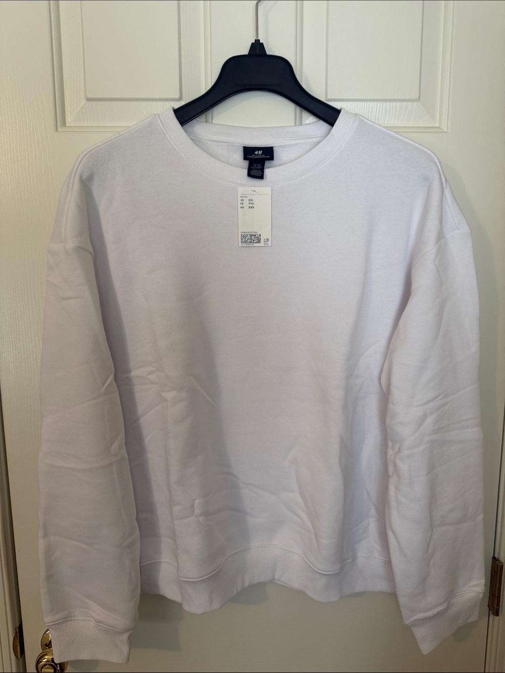 NWT White Men’s H&M Relaxed Fit Sweatshirt Size XXL